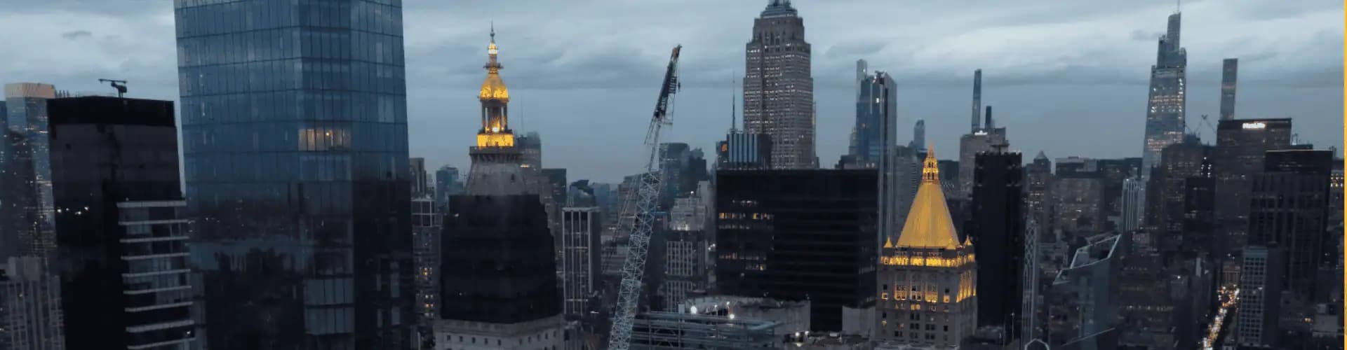 Aerial view of the New York City skyline